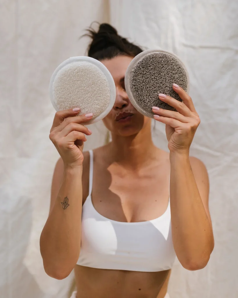 Krążki do peelingu ciała natural black