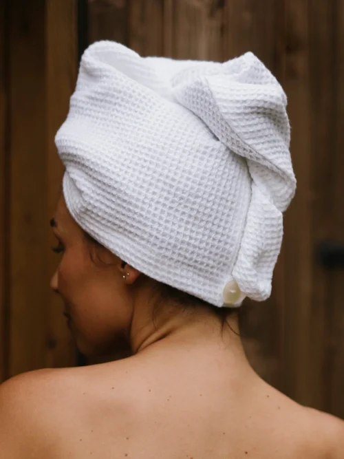 TURBAN DO WŁOSÓW WAFEL WHITE